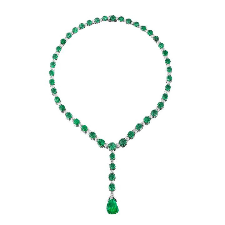 SayaBling Emerald Gemstone Sterling Silver Necklace - SayaBling